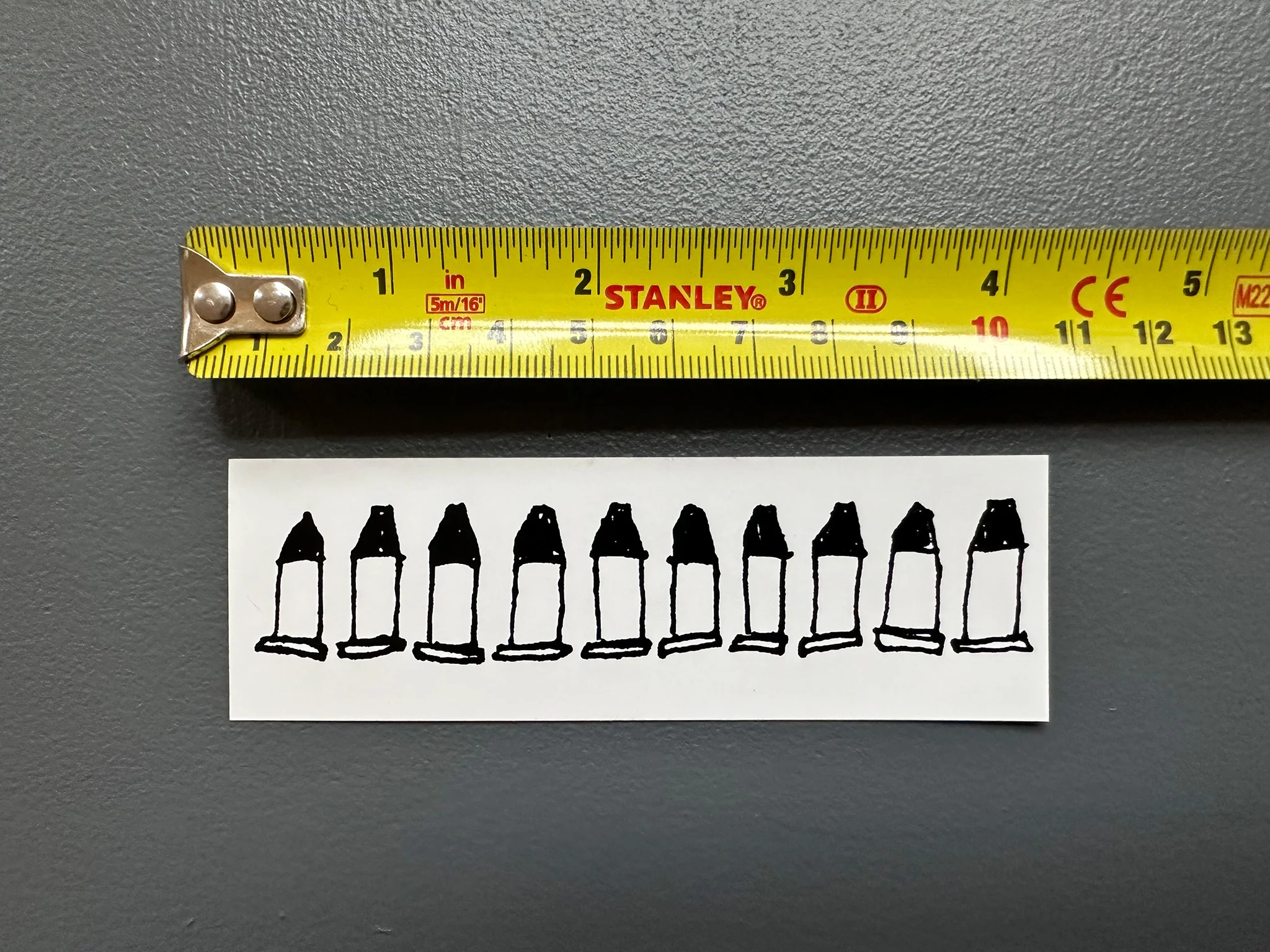 Ten Bullets Sticker (Large) - Image 3